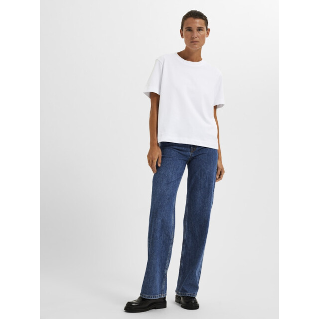 Selected Femme slfessential ss boxy tee noos 16087919 bright white 06011.100.0228 large