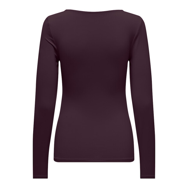 Only onlea l/s 2-way deep neck top jrs n 15302647 winetasting 06012.680.0005 large