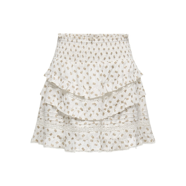 Only onljasmin flounce skirt wvn 15352497 cloud dancer 06411.198.0002 large
