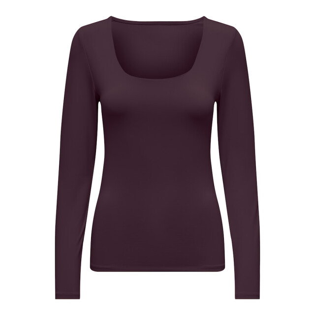 Only onlea l/s 2-way deep neck top jrs n 15302647 winetasting 06012.680.0005 large
