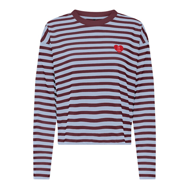 Only onllivina l/s o-neck stripe top pri 15371241 cabarnet 06615.670.0009 large