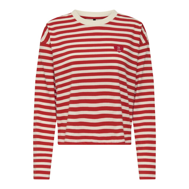 Only onllivina l/s o-neck stripe top pri 15371241 high risk red 06615.640.0033 large