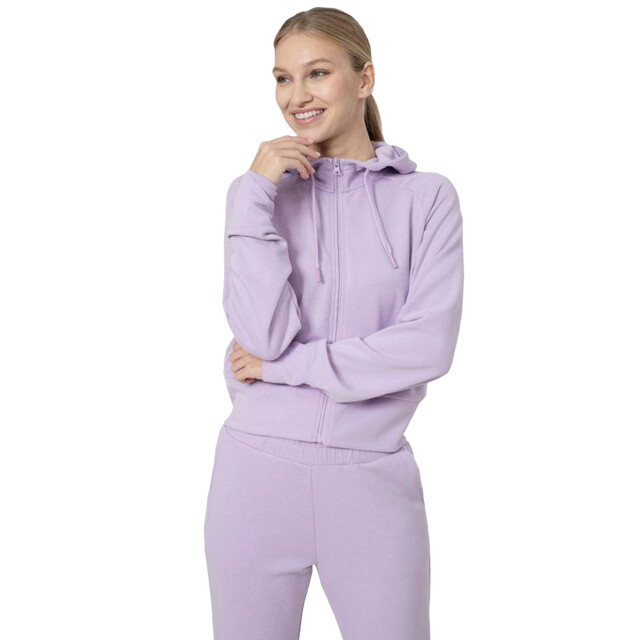 4F Dames h4z22 bld027 hoodie met volledige rits UTPP1620_violet large