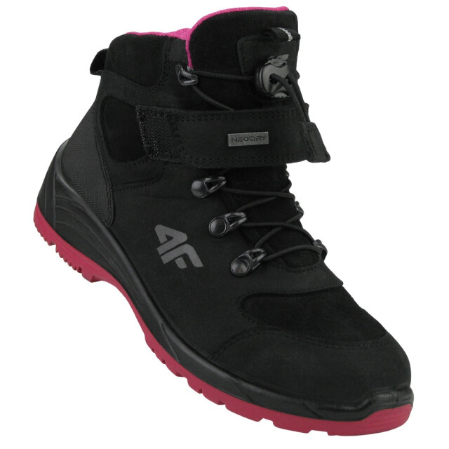 4F Kinderen/kinderen hjz21-jobmw251 leren trainers UTPP6642_black large