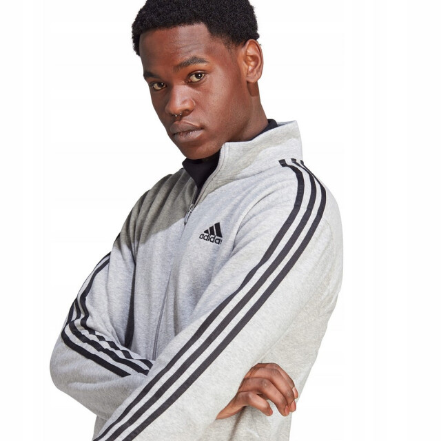 Adidas Heren 3 strepen fleece trainingspak UTPP5330_blackgrey large