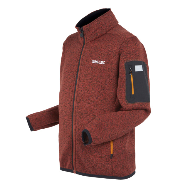 Regatta Kinder/kinder newhill fleece jas UTRG8902_redochreblack large