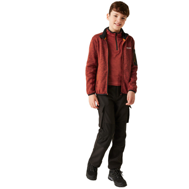 Regatta Kinder/kinder newhill fleece jas UTRG8902_redochreblack large