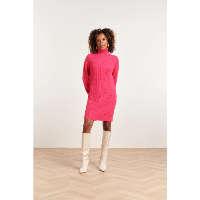 Smashed Lemon 23842 turtle neck jurk | 23842-445-XXL large