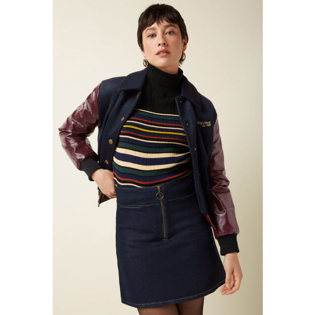 King Louie Olivia zip skirt walker denim 10081-410 large
