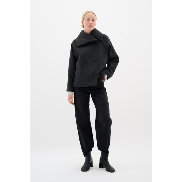 InWear Iw perry short coat r IW Perry Short Coat R/300596 Dark Grey Melange large