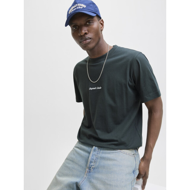 Jack & Jones jornorrebro emb tee ss crew neck no 12282892 forest river 06011.369.0126 large