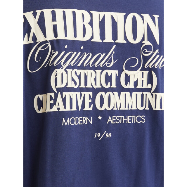 Jack & Jones jorroxbury type tee ss crew neck 12265826 ocean cavern 05011.240.0124 large