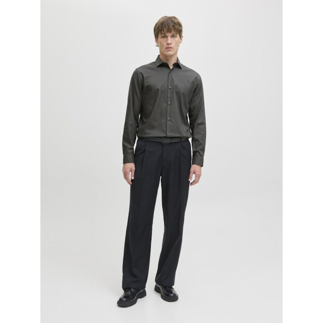 Jack & Jones jprblaparker shirt l/s noos 12227385 dark grey melange 05631.970.0060 large