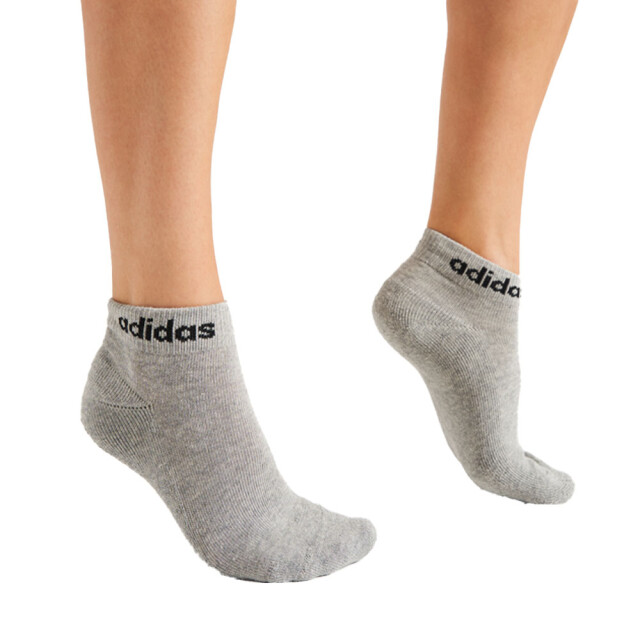 Adidas Lineaire enkelsokken voor volwassenen (pak van 3) UTPP2329_blackwhitegrey large