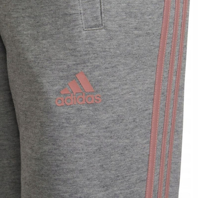 Adidas Joggingbroek voor kinderen/jongeren met drievoudige streep en taps toelopende pijpen UTPP3048_pinkgrey large