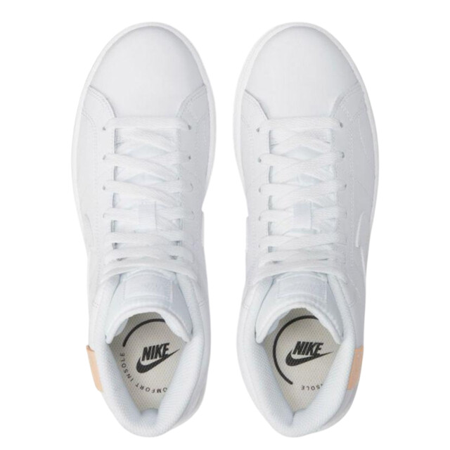 Nike Dames court royale 2 swoosh leather mid cut trainers UTPP2296_white large