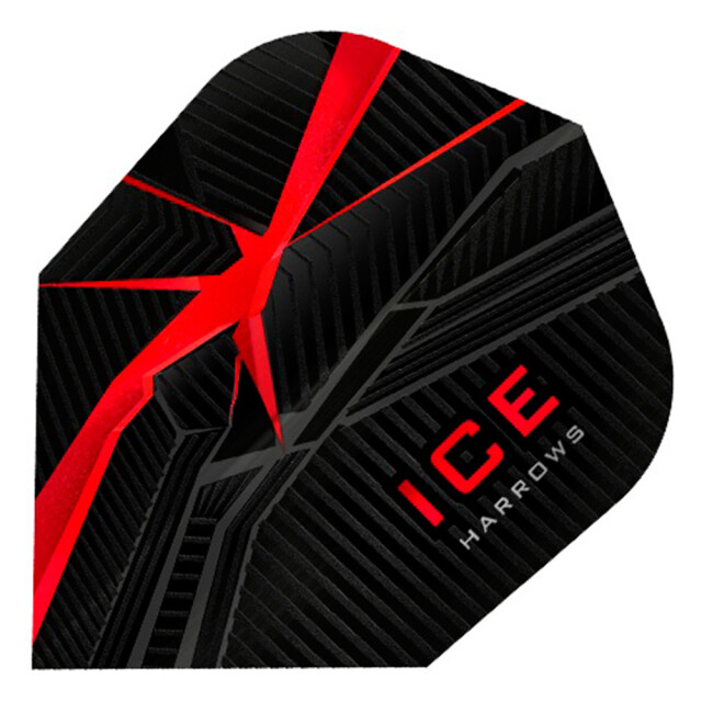 Harrows Ice contrast detail dart flights (set van 3) UTPP4711_blackred large
