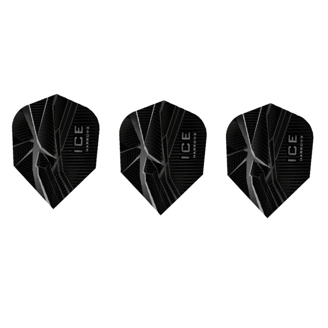 Harrows Ice contrast detail dart flights (set van 3) UTPP4711_blackgrey large