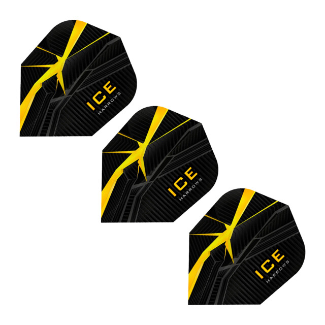 Harrows Ice contrast detail dart flights (set van 3) UTPP4711_blackyellow large