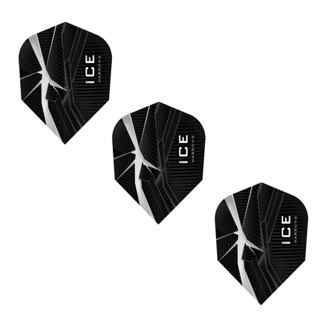 Harrows Ice contrast detail dart flights (set van 3) UTPP4711_whiteblack large