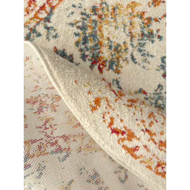 Muratap Rond vintage van gogh laagpolig vloerkleed multikleur creme- 300 cm rond 3246352 large