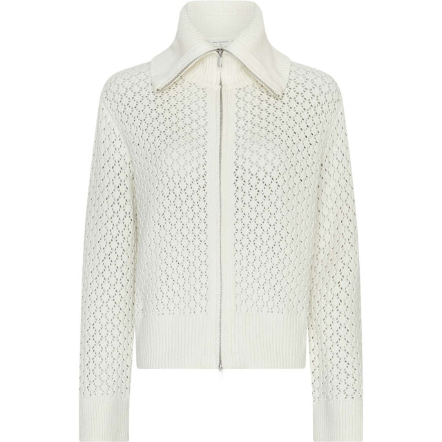 Moss Copenhagen Mschdaina zip cardigan 19252-egret large