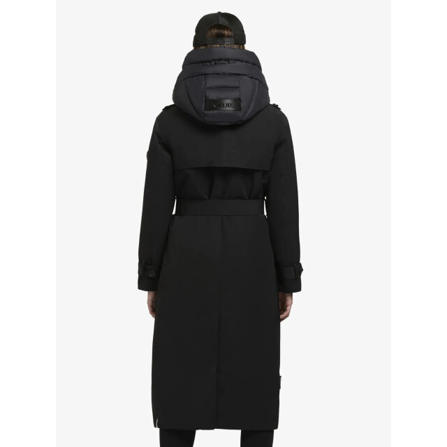 Khujo Lange trench winterjas elana in de kleur 1237C0253-ENENA-ZWART large