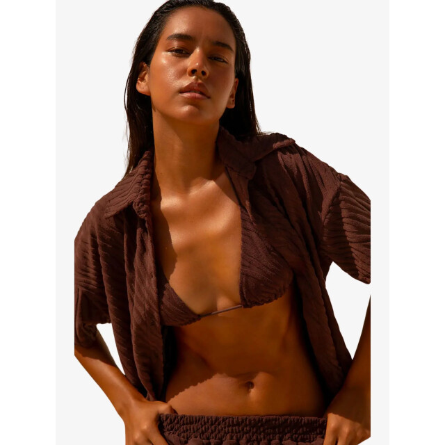 The Lola Club Dames blouse indy brown INDY-BLOUSE-BROWN large