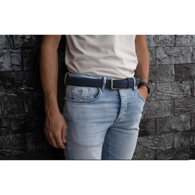 Zenino Lederen riem colton blauw cm Zenino_Colton_B large