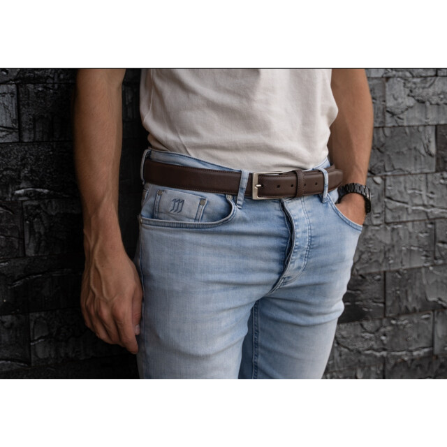 Zenino Lederen riem carson donkerbruin cm Zenino_Carson_B large