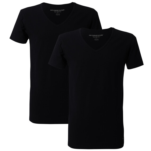 McGregor Premium stretch t-shirt 2-pack v-neck MG_LX_Vn_2P_Black large