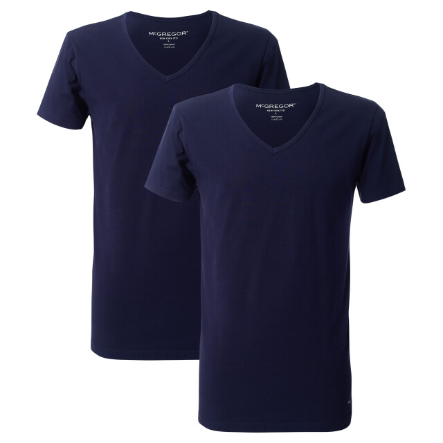 McGregor Premium stretch t-shirt 2-pack v-neck MG_LX_Vn_2P_Navy large