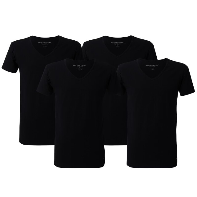 McGregor Premium stretch t-shirt 4-pack v-neck MG_LX_Vn_4P_Black large