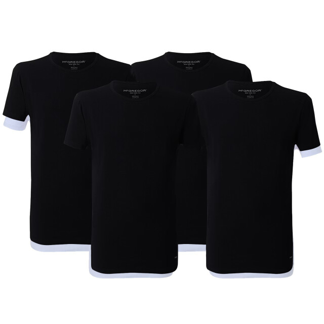 McGregor Premium stretch t-shirt 4-pack o-neck MG_LX_On_4P_Black large