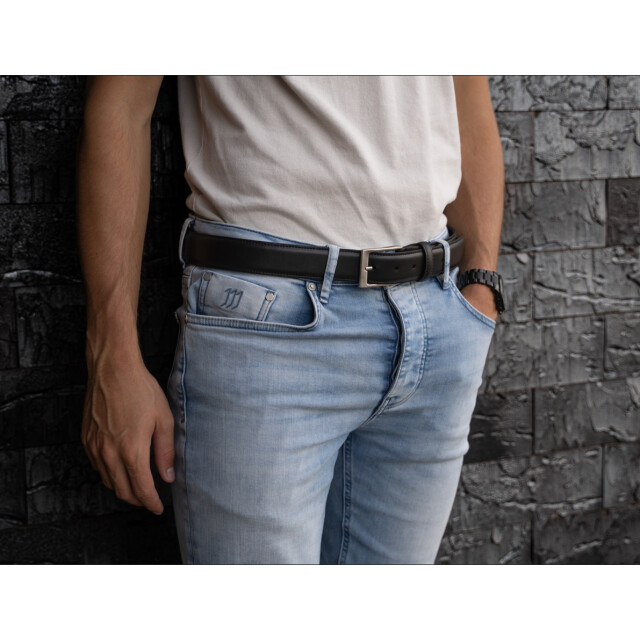 Zenino Lederen riem carson zwart cm Zenino_Carson_W large