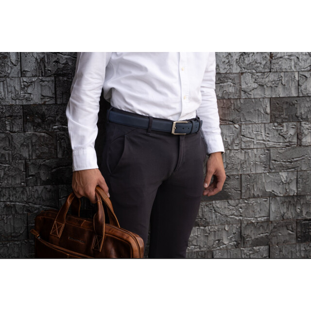 Zenino Lederen riem colton blauw cm Zenino_Colton_B large