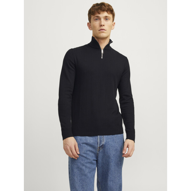 Jack & Jones Emil knit half zip 12263819-BLK-XXL large