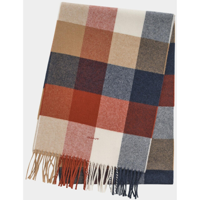 Gant Shawl wool multi checked scarf 9920250/623 199097 large