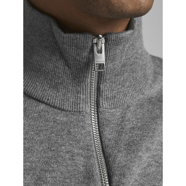 Jack & Jones Emil knit half zip 12263819-GRY-S large