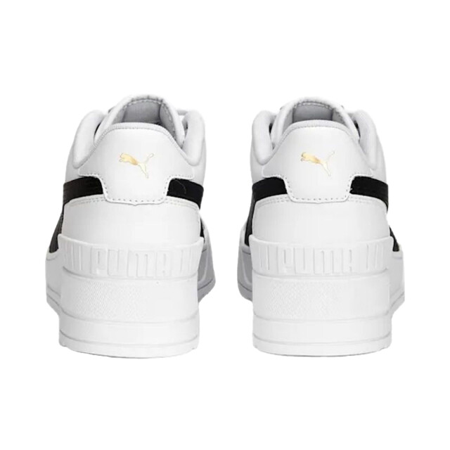 Puma Dames karmen leather wedge trainers UTPP6797_white large