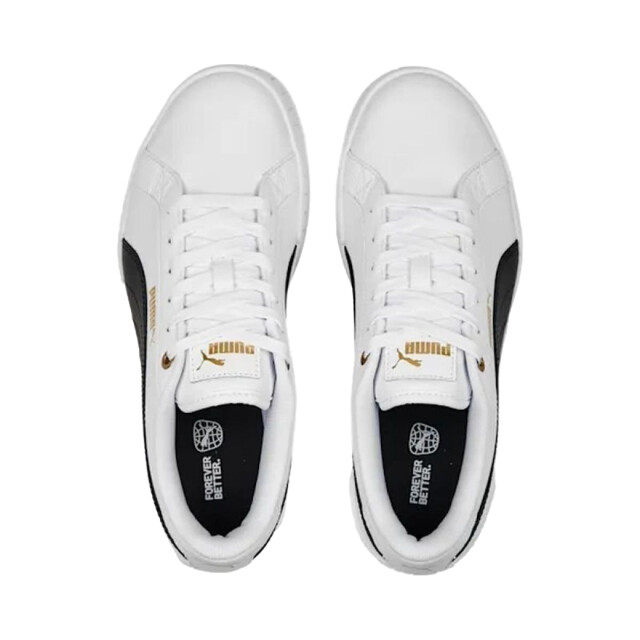 Puma Dames karmen leather wedge trainers UTPP6797_white large