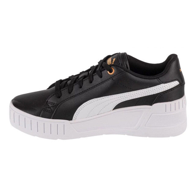 Puma Dames karmen leather wedge trainers UTPP6797_black large