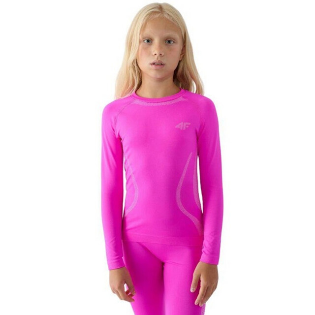 4F Kinderen/kids jwaw24useaf150 thermoactieve naadloze onderlagen set UTPP6718_pink large