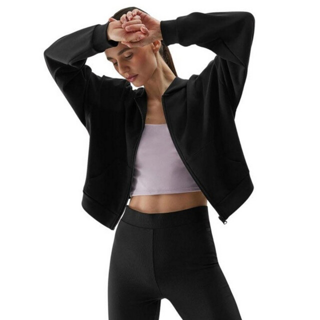 4F Dames wss24tswsf1002+ hoodie met volledige rits UTPP6394_black large