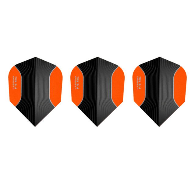 Harrows Prime contrast gestreepte dart vluchten (set van 3) UTPP6370_blackorange large
