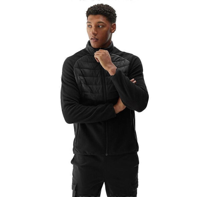 4F Heren m249 fleece jas met staande kraag UTPP6031_black large