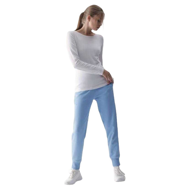 4F Dames effen slim t-shirt met lange mouwen UTPP5652_white large