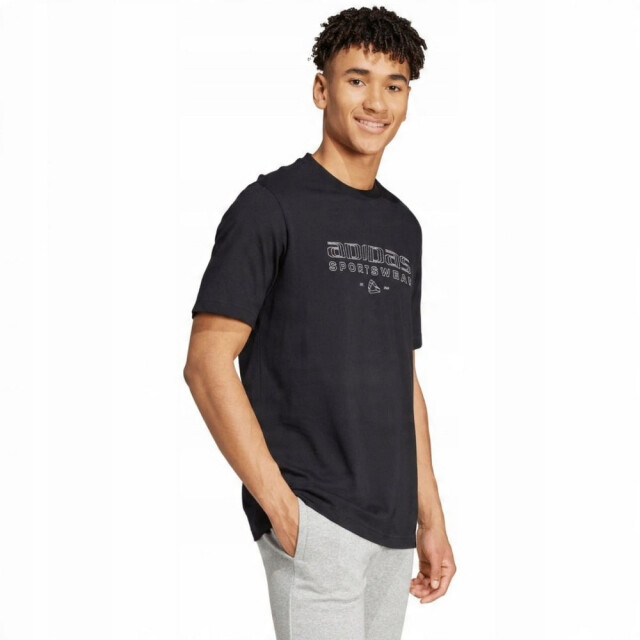 Adidas Heren tech lineair t-shirt UTPP5386_black large