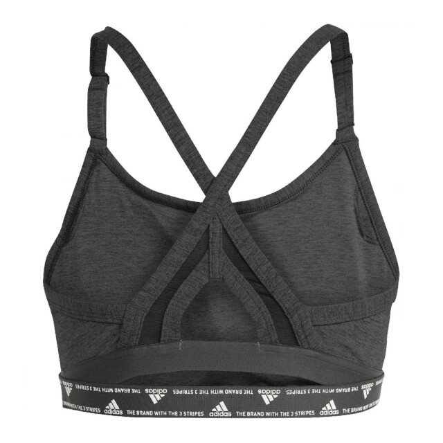 Adidas Dames aeroreact triple stripe lichte ondersteuning trainingsbeha UTPP5188_grey large