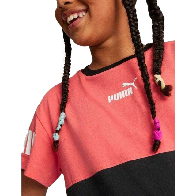 Puma Power colour block t-shirt voor kinderen UTPP5246_redblack large